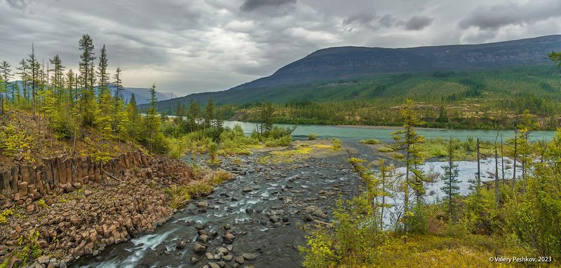 ночь полярного дня, плато путораны, река, яктали, владимир коваль Ночь полярного дня над Яктали фото превью