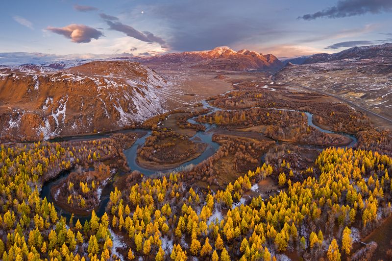 алтай, сибирь, россия, река, осень, горы, природа, пейзаж, восход, altai, siberia, russia, river, autumn, mountains, nature, landscape, sunrise Алтайское утро фото превью
