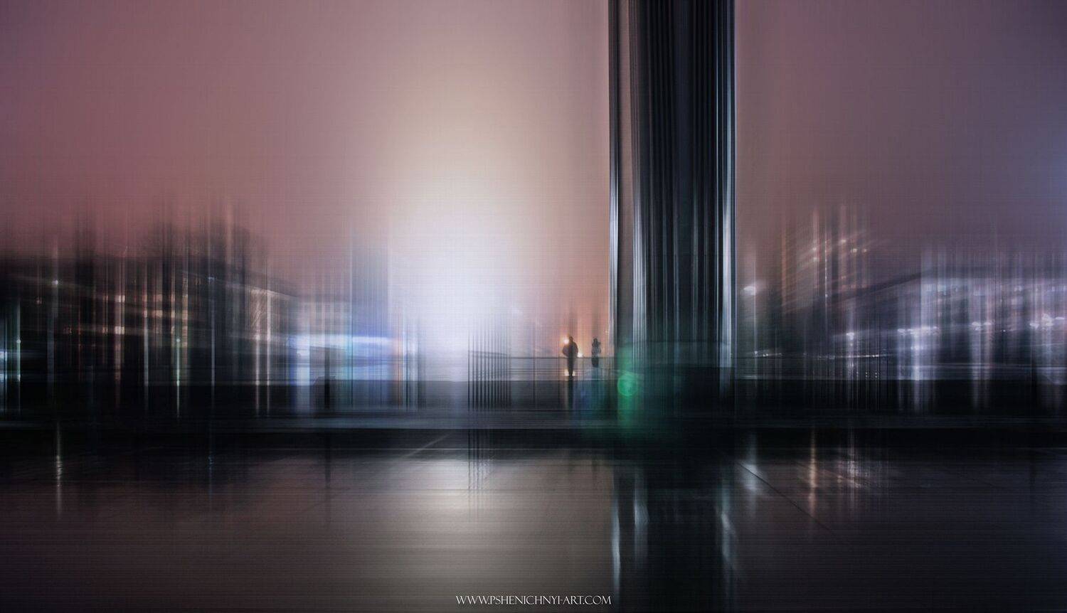 ночной город, дождь, концепт, отражение, вертикаль, ночные огни, архитектура, свет, структура, силуэты, Пшеничный Андрей