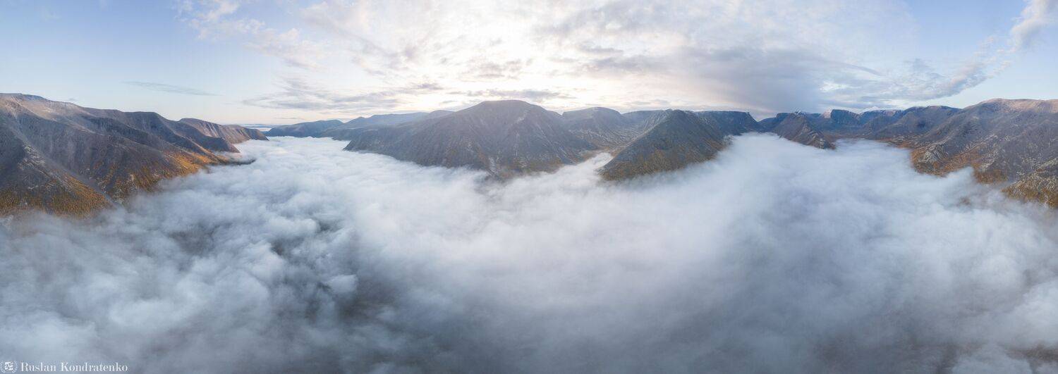 хибины, осень, кольский полуостров, горы, кольский, облака, полигональные озера, туман, Кондратенко Руслан