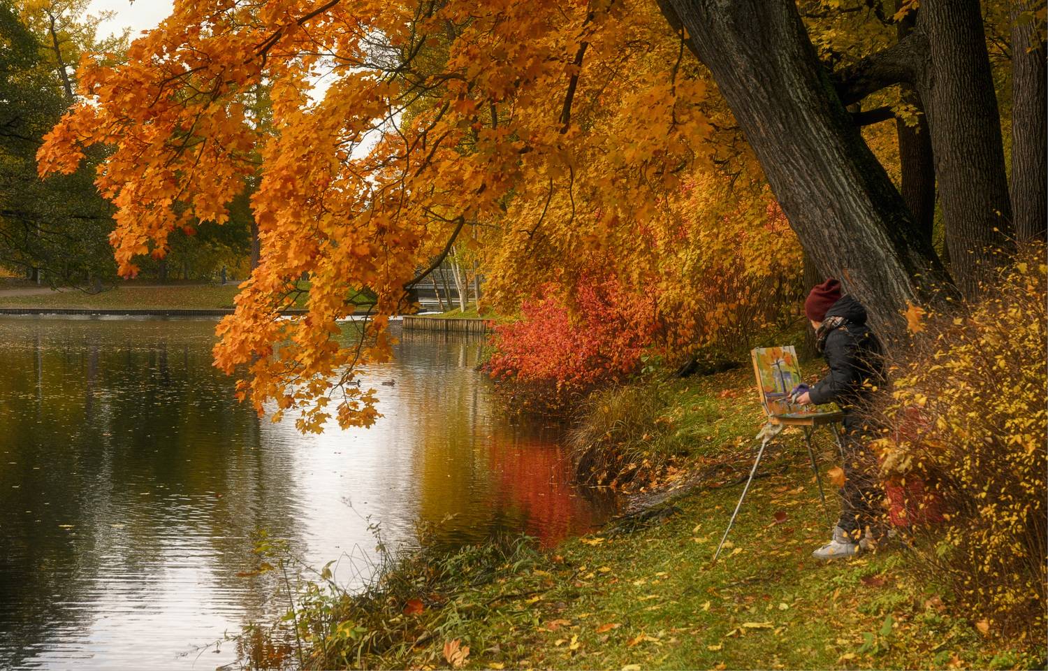 дерево пруд художница, Вера Петри