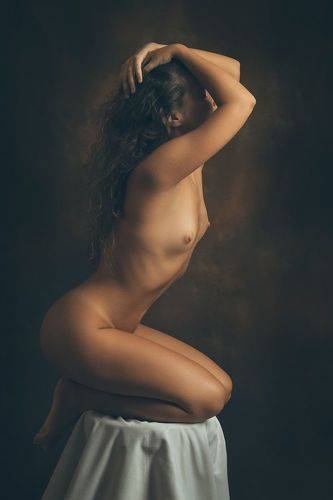 A girl posing for an artist 3