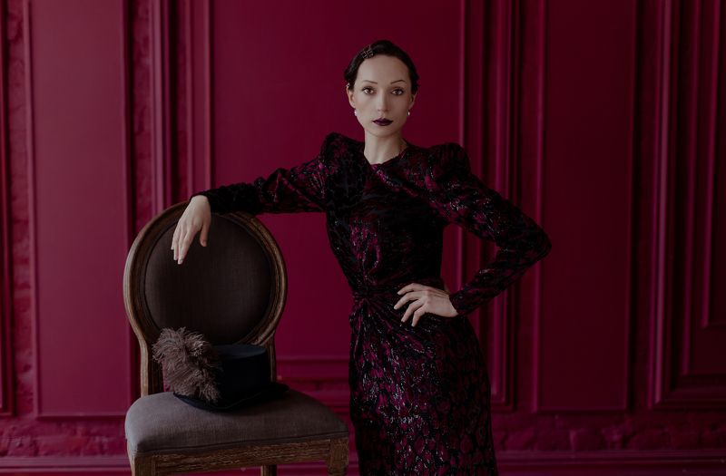 женский портрет, стилизованная съемка  фото превью