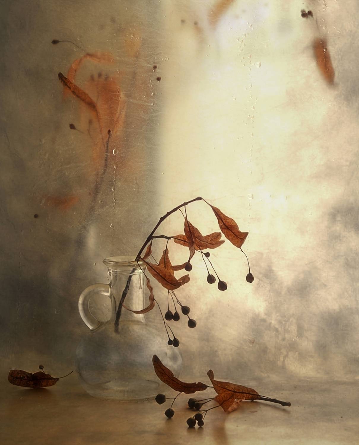 натюрморт,стекло,осень,липа, Наталия К