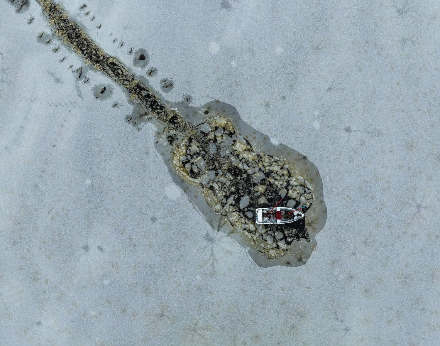 #boat, #snow, #ice, #winter, Nikolay Gordon