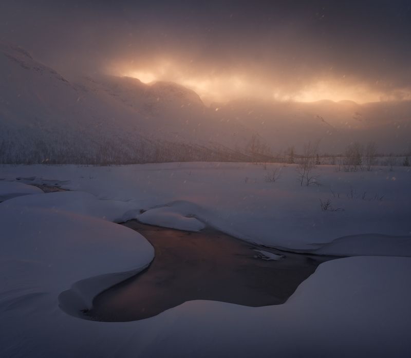 север, кольский, зима, хибины, малый вудъявр, малыйвудъявр, фототур Метель на озере Малый Вудъявр фото превью