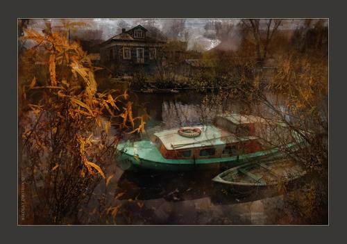 лодки. осень. Соломбала. 2015
