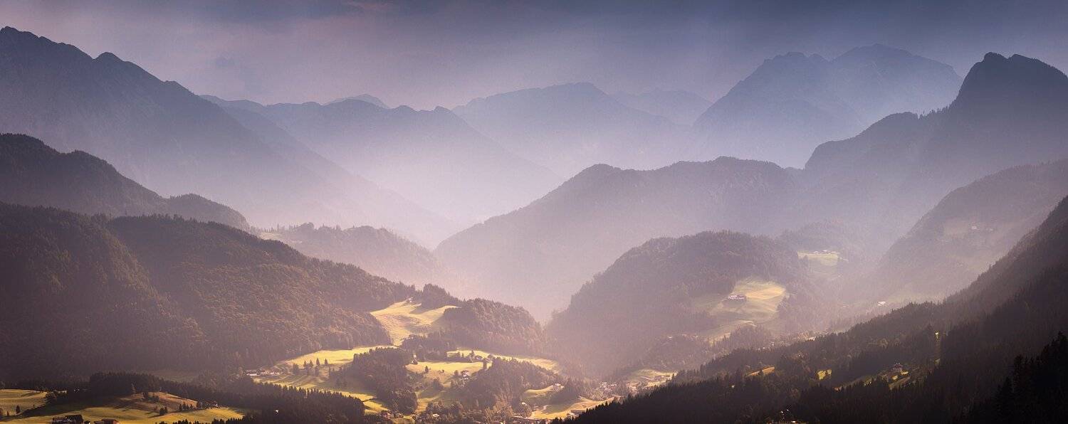 австрия, горы, панорама, вечер, Евгений Матюшенков