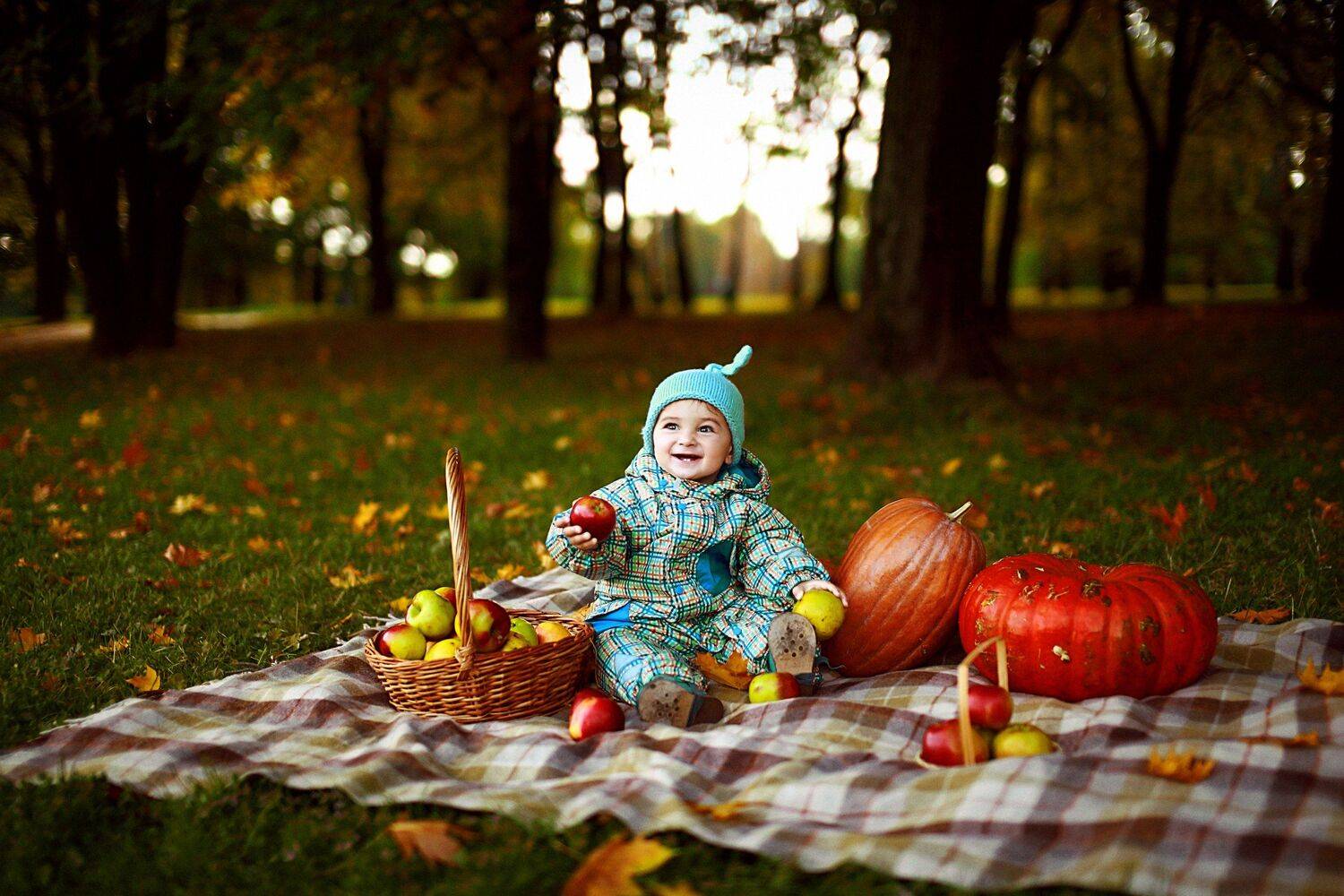 семья, мама, папа, осень, счастье, радость, улыбка, младенец, ребенок, дети, мальчик, парк, россия, москва, Estetika