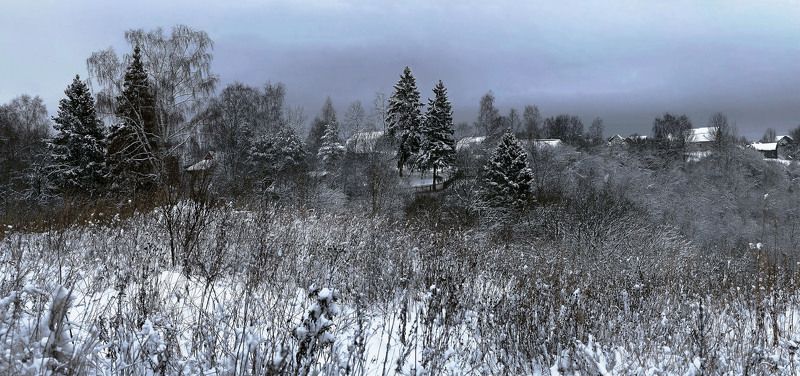 зима,покров. Зимний монохром. фото превью