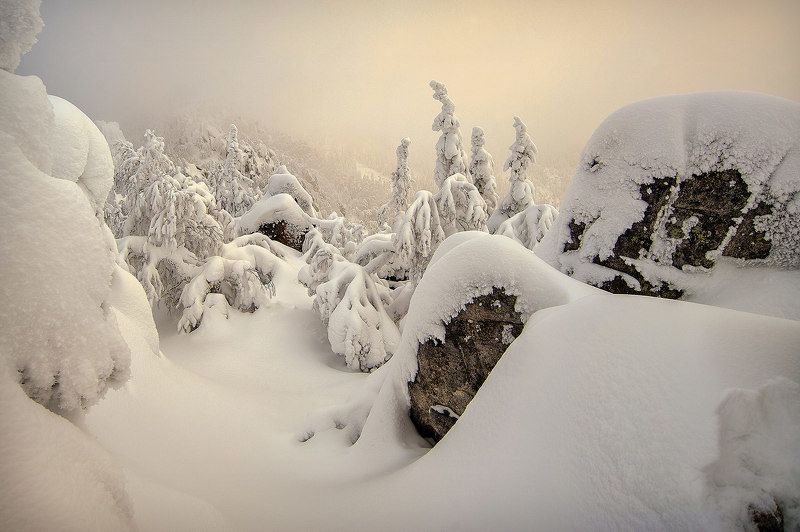 снег, сугробы, зима, пейзаж, мороз, таганай, урал Страна Пломбирия фото превью