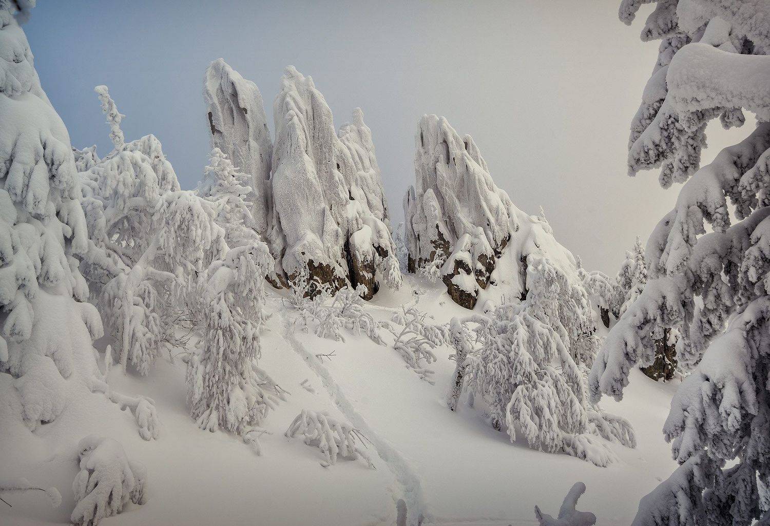 горы, скалы, камни, зима, снег, сугробы, пейзаж, таганай, урал, Гордейко Анна