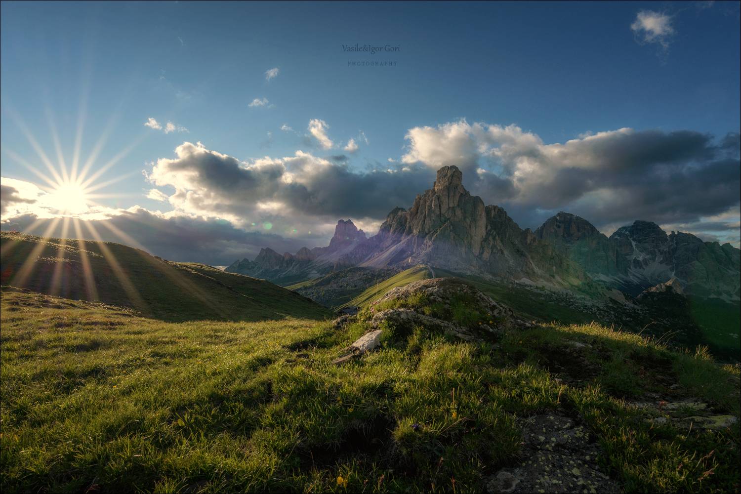 доломитовые альпы,закат,passo giau,лето,италия,alps,горы, Гори Василий