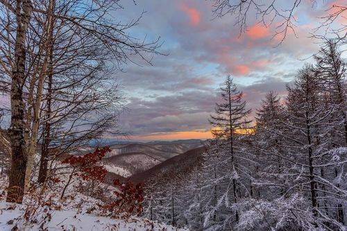 Вечер после первого снега..