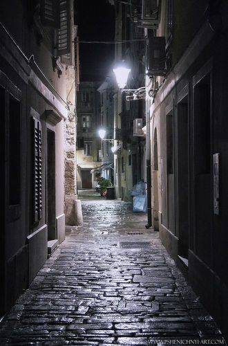 Ночной дождь в Пиране