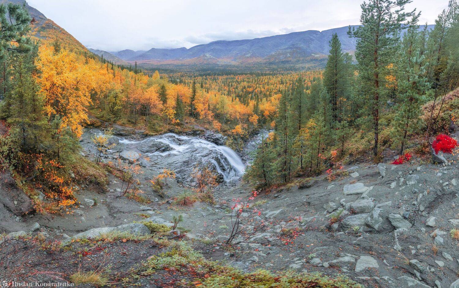 хибины, осень, озеро, кольский полуостров, горы, кольский, водопад, Кондратенко Руслан