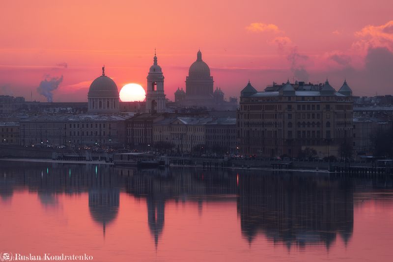 Рассвет с моста Бетанкура фото превью