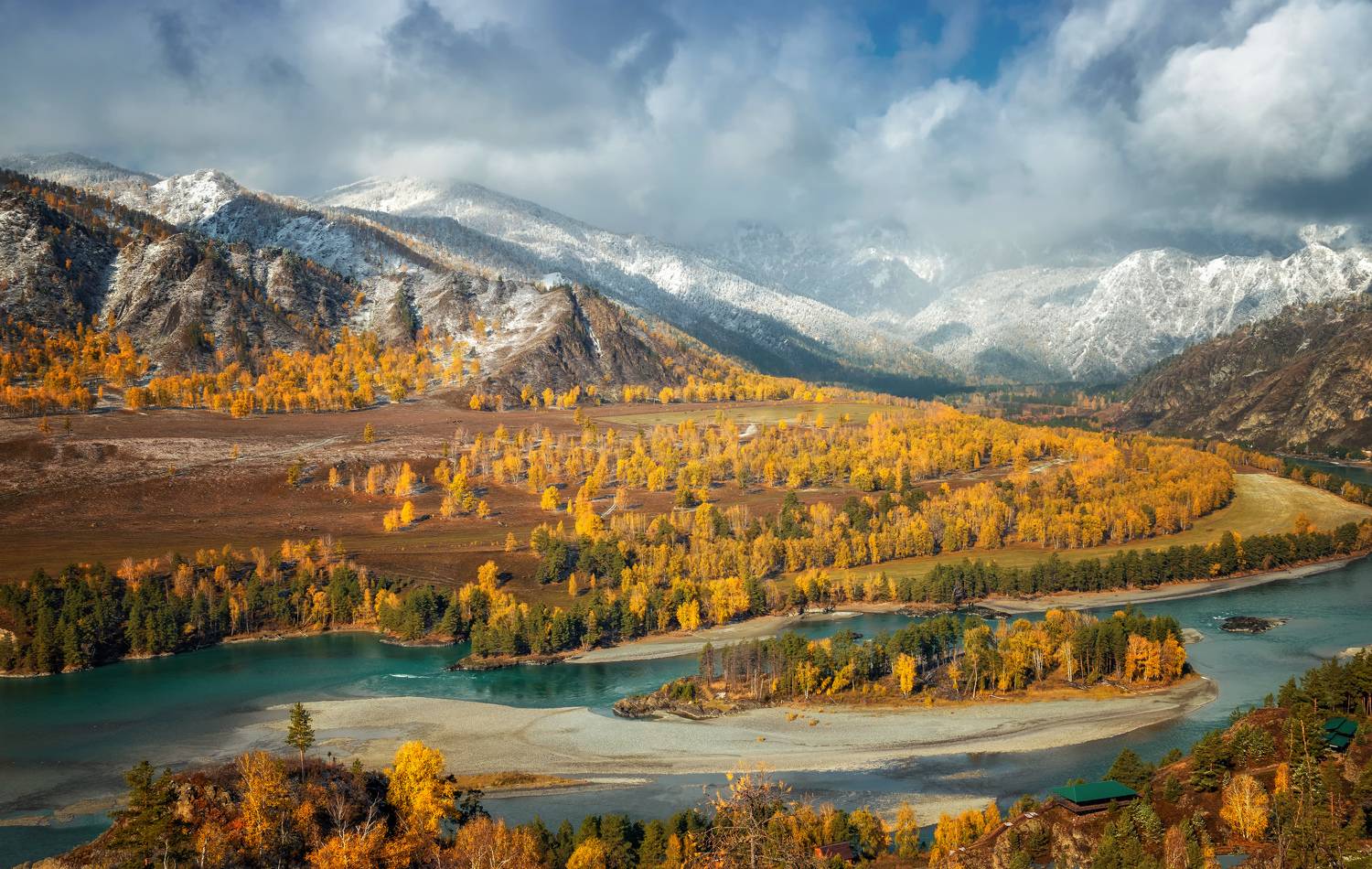 горный алтай,чемальский тракт,катунь,осень,утро после снегопада, Lora Pavlova