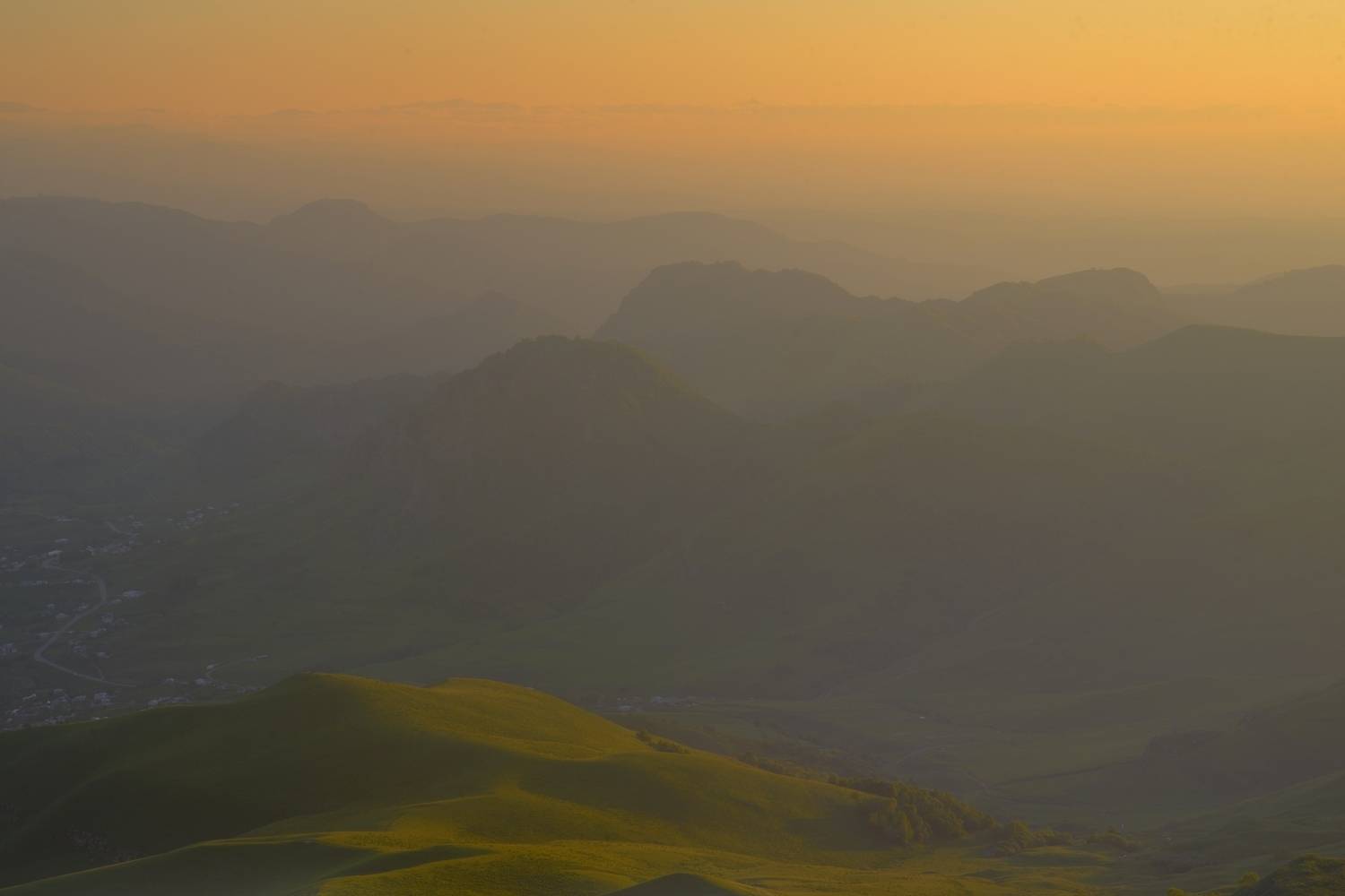 горы лето кавказ закат, Александр Жарников