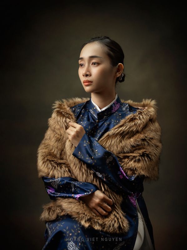 asian, vietnam, vietnamese, portrait, face, women, female, studio, beauty, traditional dress, dress, costume, old * * * фото превью