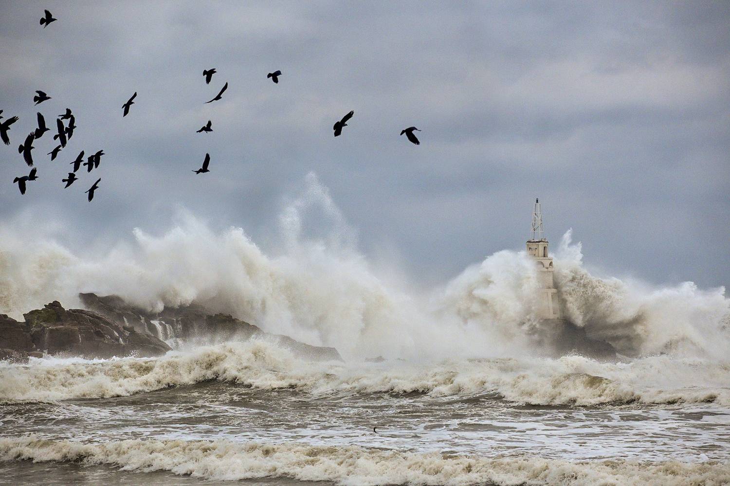 storm, landscape, nikon, sea, ahtopol, bulgaria, seamark, Стоян Великов