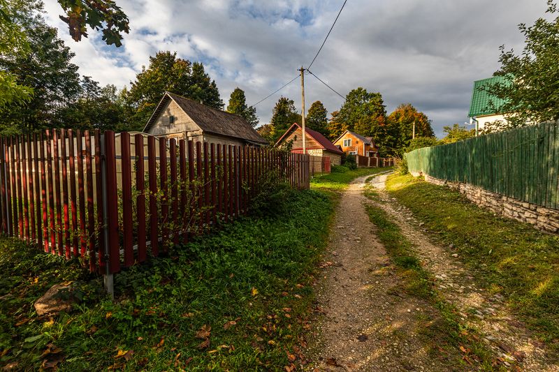 Осень, Изборск, Деревенька, Утро,   фото превью