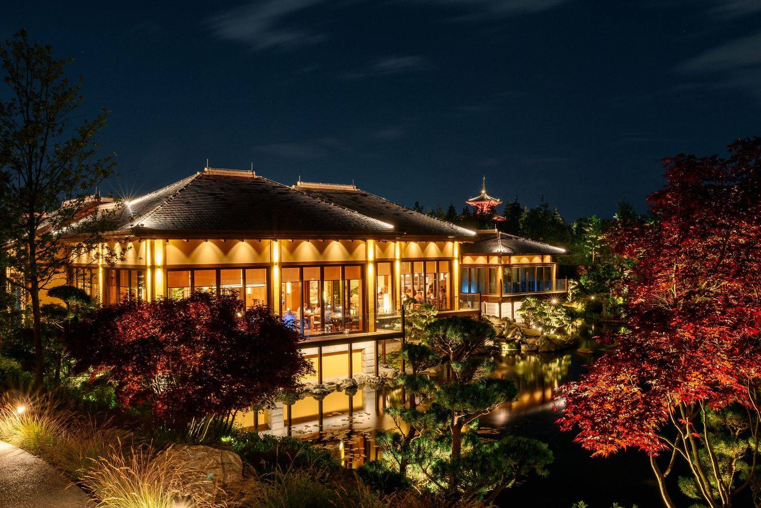 японский сад, краснодар, ночная съемка, Храмов Роман