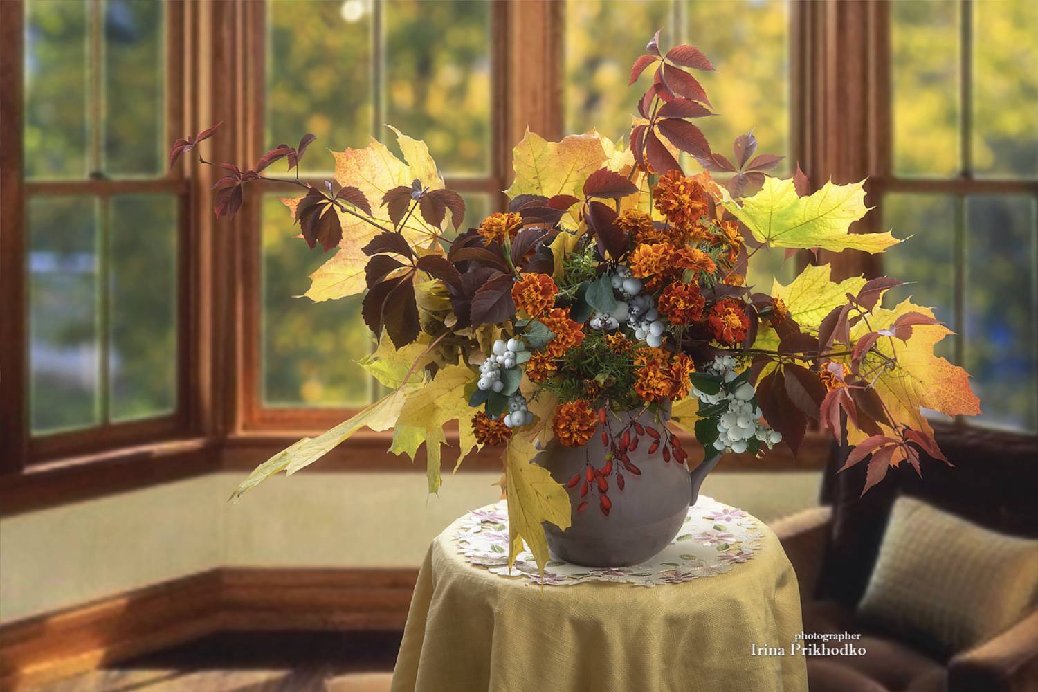 натюрморт, букеты, осень, осенний букет, Приходько Ирина
