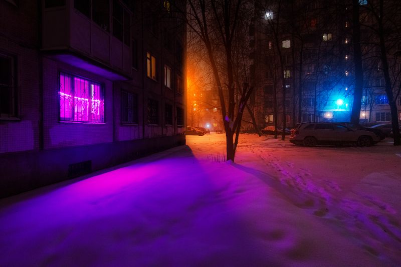 Снежный вечер. фото превью