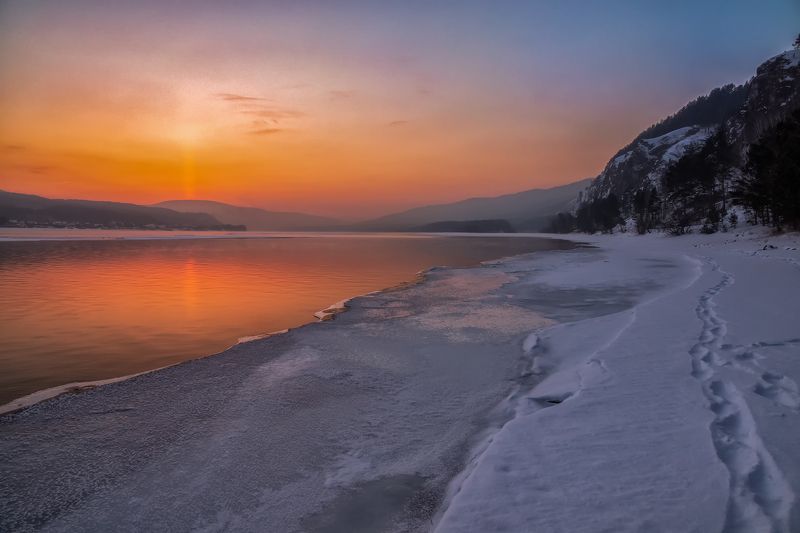 Закат на Енисее. Красноярск фото превью