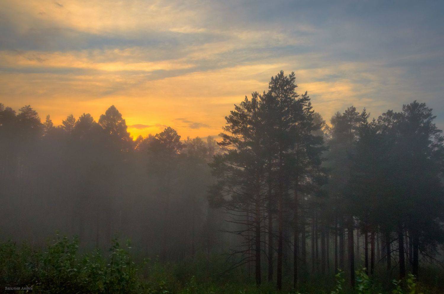 вечер, закат, природа, иркутская область, Vasilyev Andrey