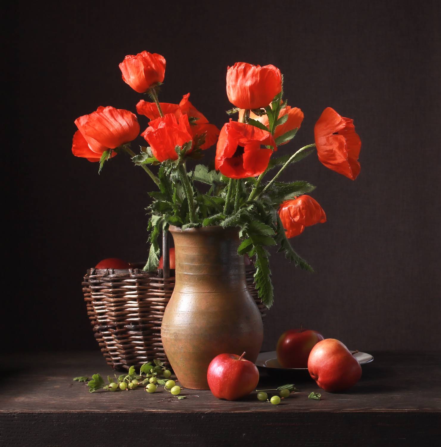 натюрморт, фотонатюрморт, still life, stillifefoto, художественное фото, фотохудожник, наталья  казанцева, лето, маки, яблоки, цветы, букет, ретронатюрморт,, Наталья Казанцева