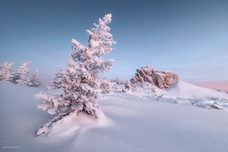 зюраткуль, южный урал, горы, зима, урал, рассвет Зюраткуль фото превью