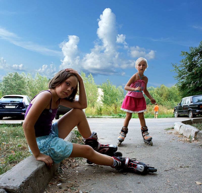 облака Лето,дети,облака. фото превью