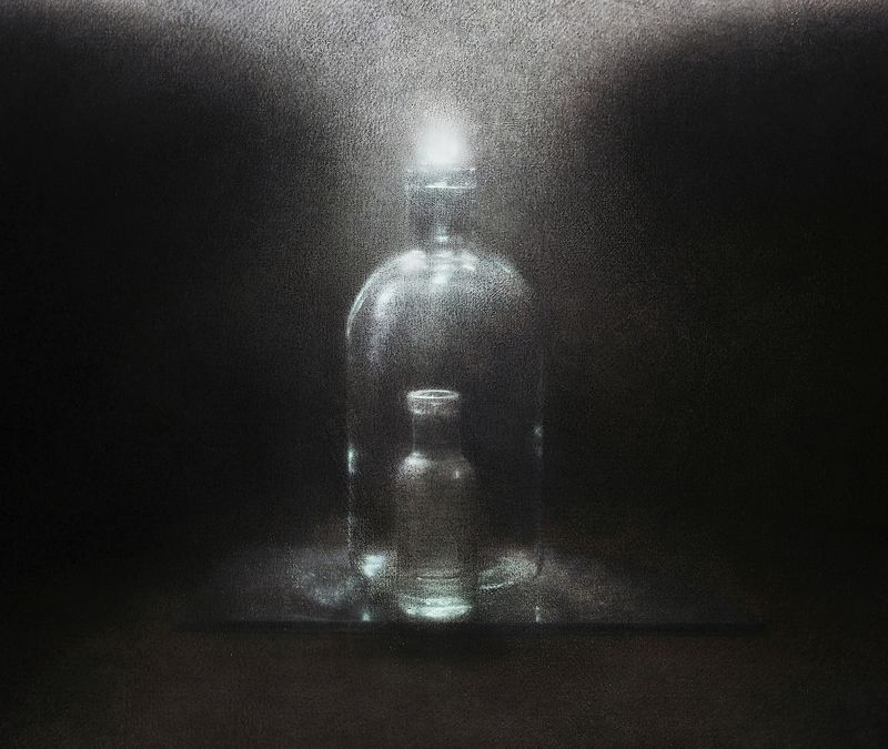 натюрморт, стекло, чёрно-белое, настроение Рождение нового сна фото превью