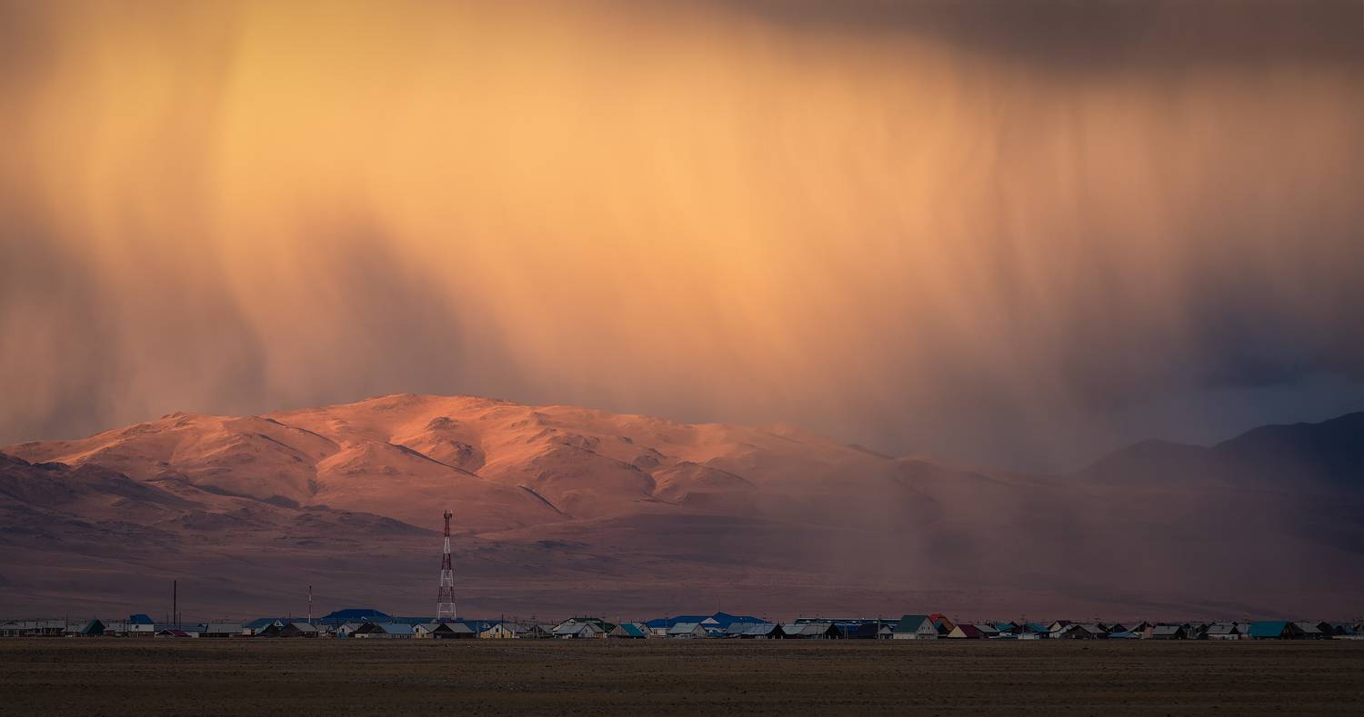алтай, горный алтай, пейзажи алтая, кош-агачский район, потоки дождя, атмосферные явления, дождь, горная степь, горы, осенний алтай, вирга, Рубан Алена