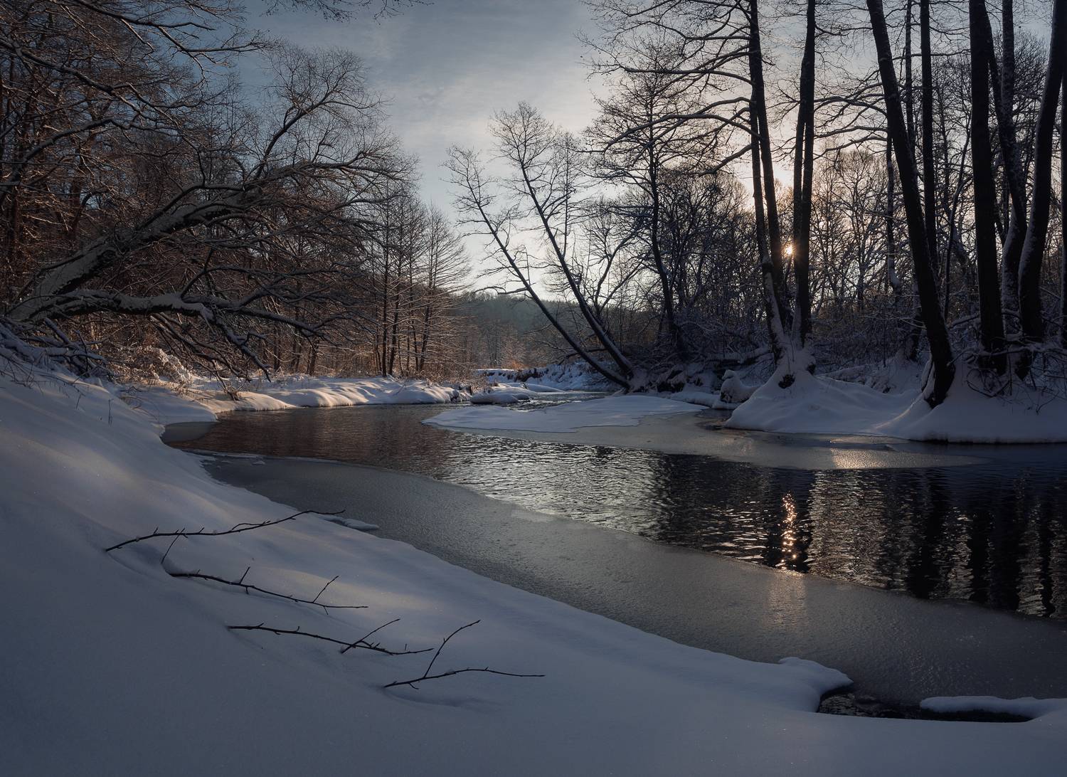 река, свет, утро, природа, тульская обл., Баранов Олег