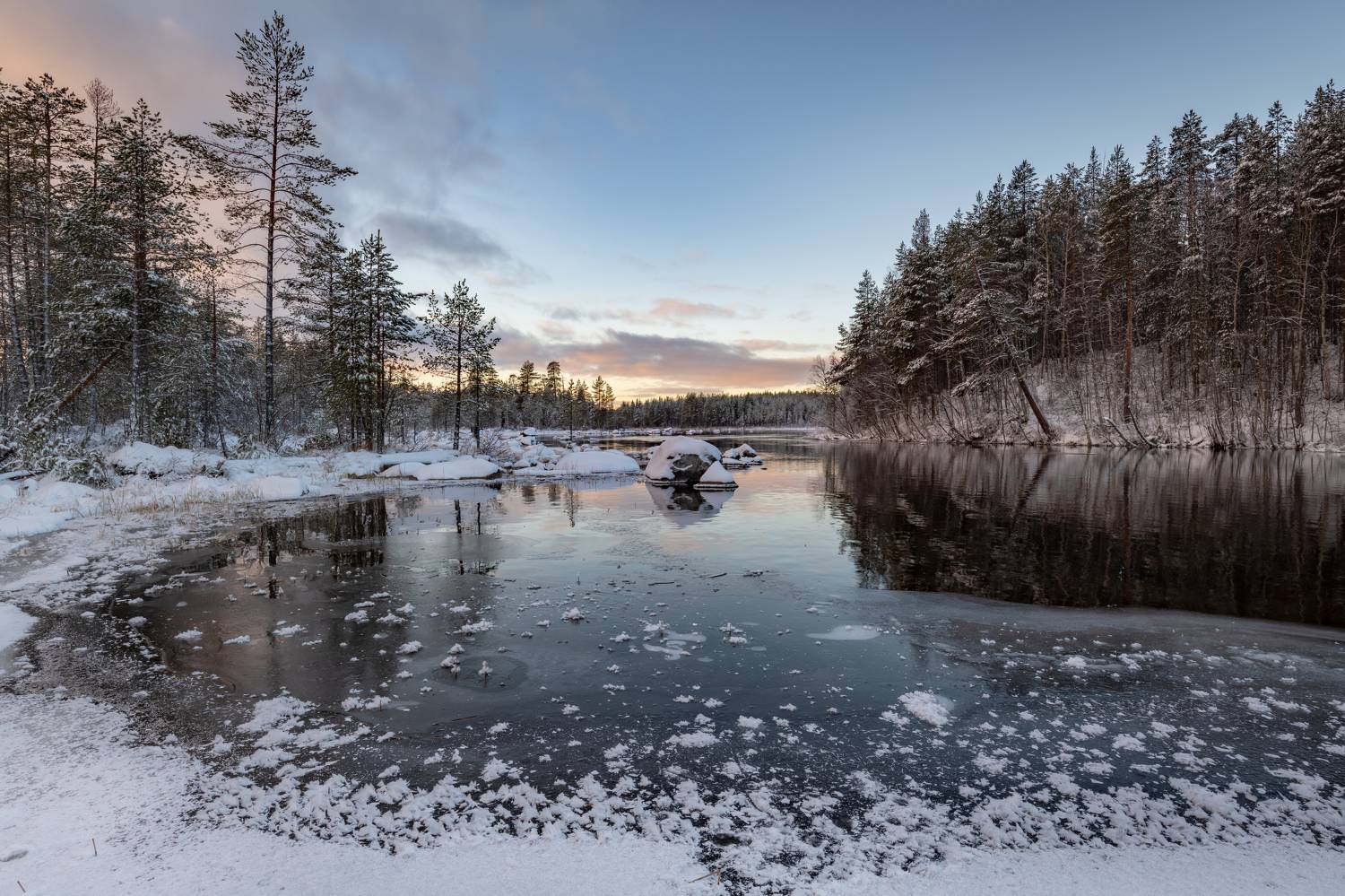 зима, река, кольский, север, лед, иней,, Степанова Татьяна