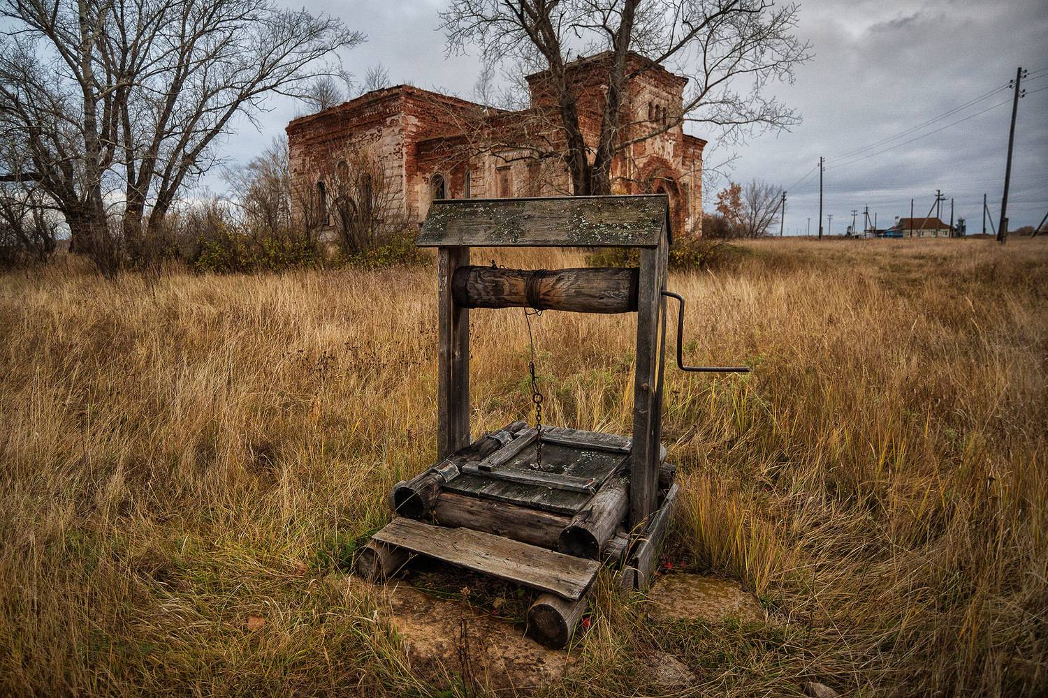 провинция, деревня, колодец, храм, село, Гордейко Анна