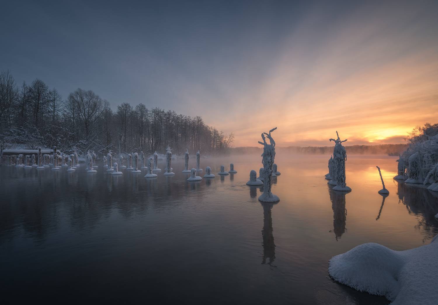 шатура, зима, рассвет, мороз, Левыкин Виталий