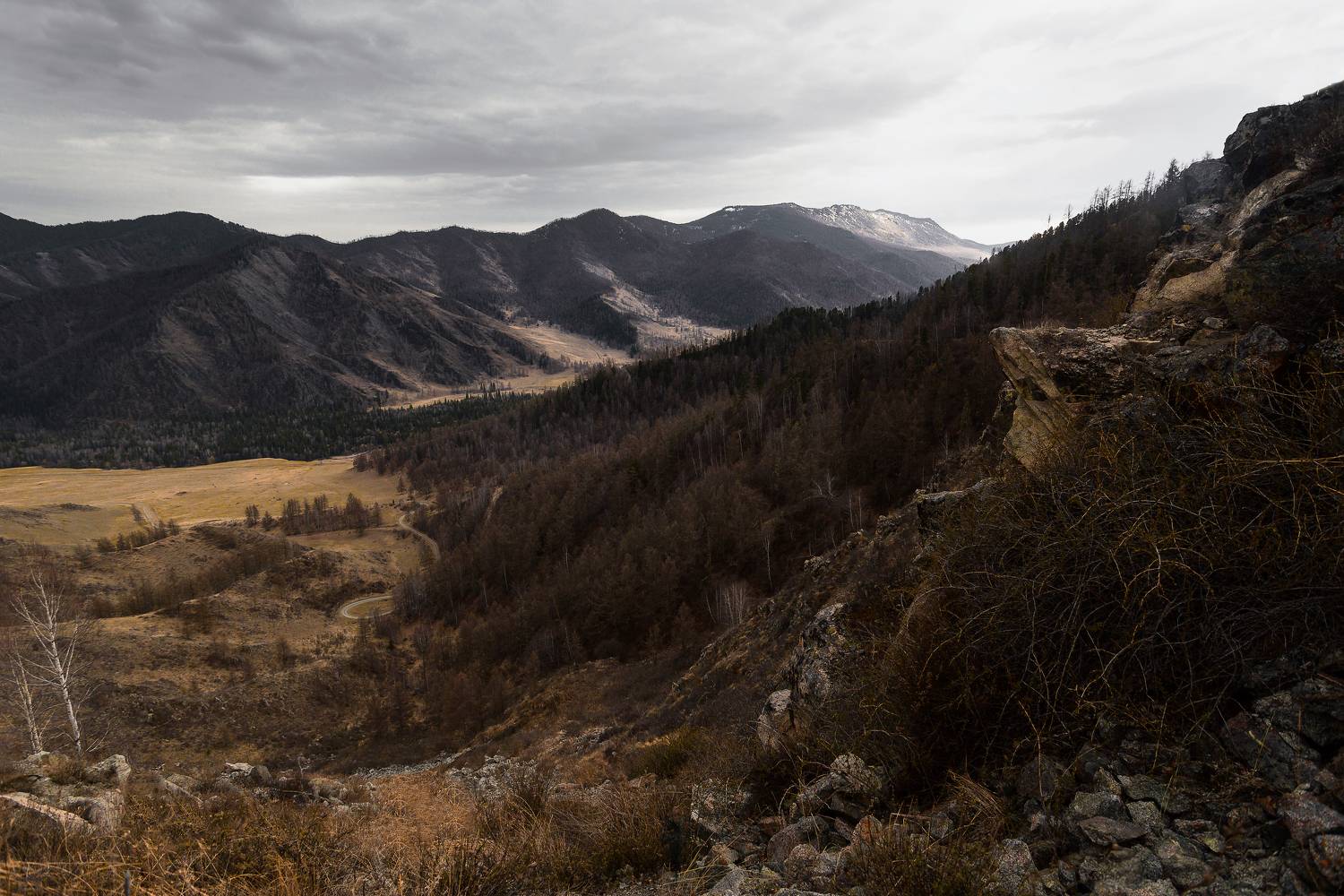 Алтай, перевал, сепия, горы, Андреев Сергей