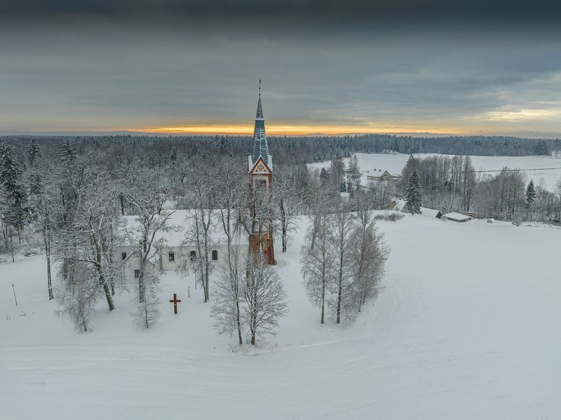 #church #winter #turaida #snow Winter day фото превью
