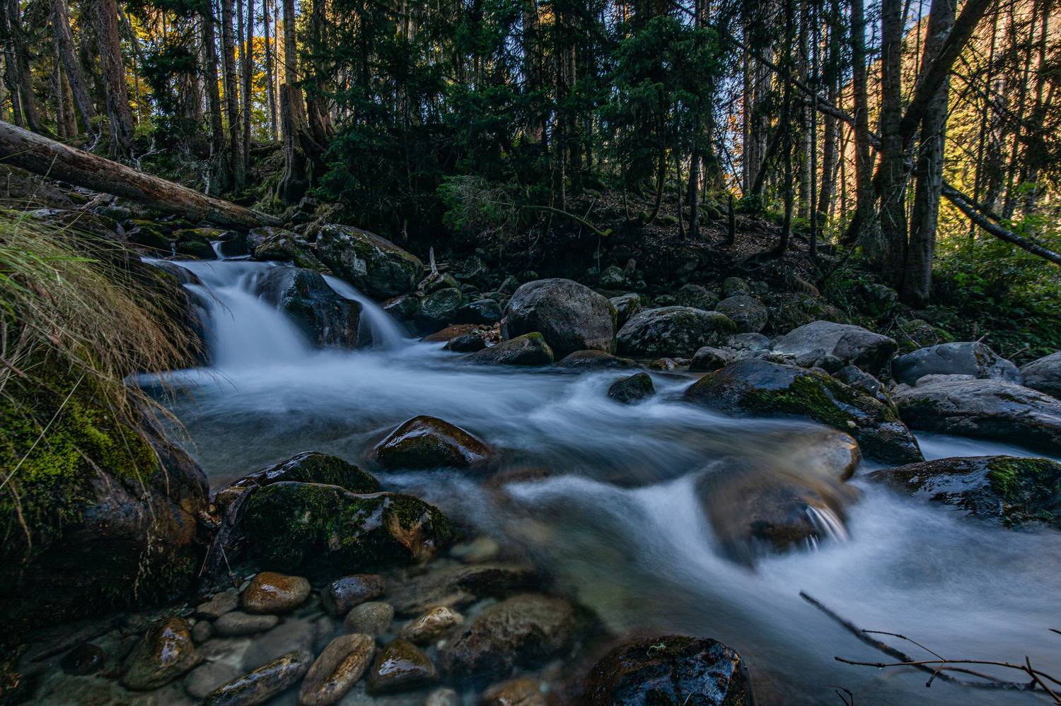 Домбай, Водопад, Осень, Горы., Сергей