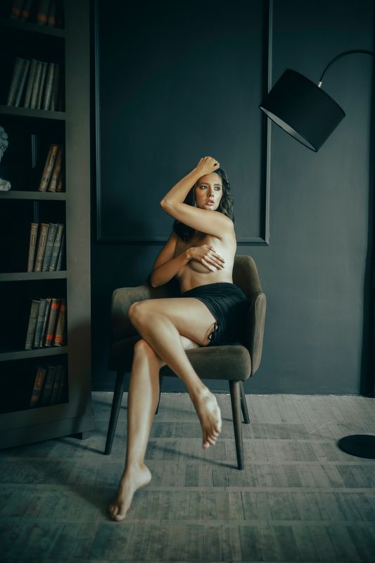 ню, портрет, topless, girl, portrait, artnu, nude Disha Shemetova фото превью