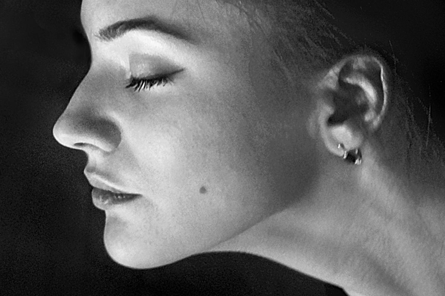 портрет, девушка, профиль, чб, апатиты, Николай Смоляк