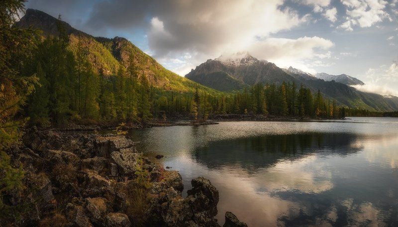 Утро на озере Олон-Нур фото превью