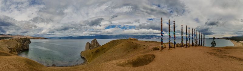 байкал, берег, горы, дикая природа, лето, небо, озеро, ольхон, остров, панорама, пейзаж, природа, сибирь Север - Юг фото превью