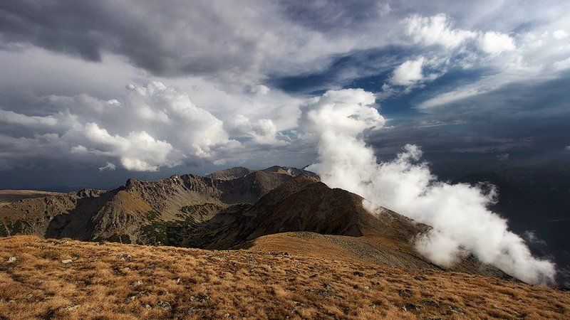Булгария, Вершины, Гора, Рила Когда облака ухаживает вершины фото превью