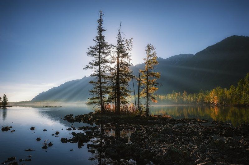 Рассвет на озере…2 фото превью