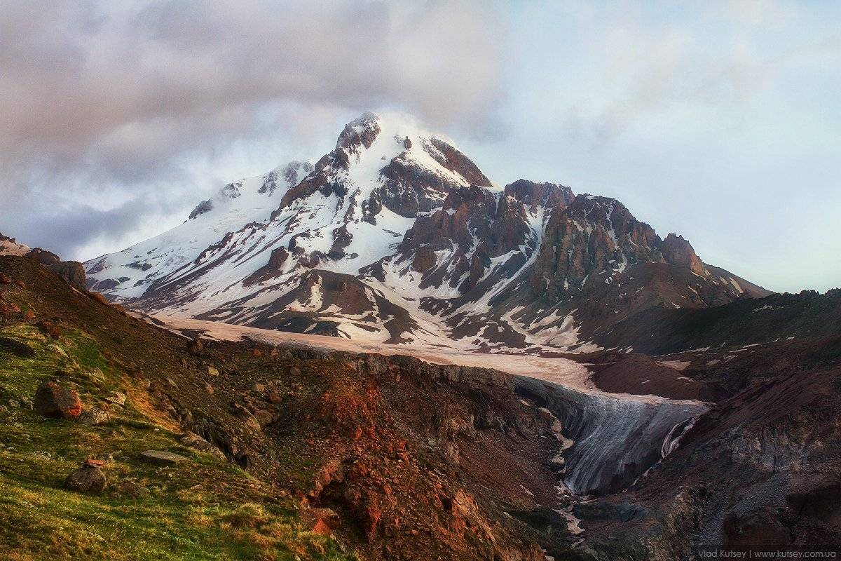 гора, горы, казбек, кавказ, грузия, утро, рассвет,, Владимир Куцый